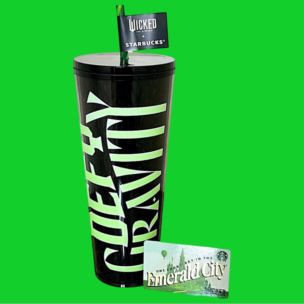 Starbucks Wicked Glow Tumbler | Defy Gravity + SB Wicked Loadable Gift Card NWT